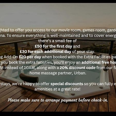 Unique Home W/Garden Hot Tub, Sauna & Cinema Room Londra Esterno foto
